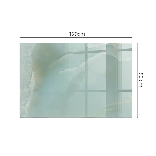 Rectangular glass hearth for log burner Delicate marble pattern