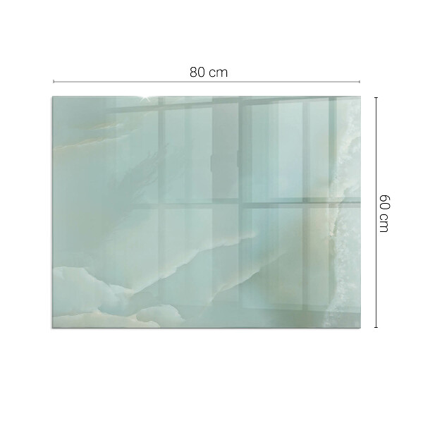 Rectangular glass hearth for log burner Delicate marble pattern