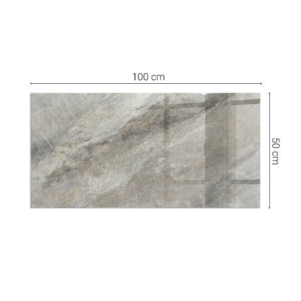 Rectangular glass hearth for log burner Natural stone pattern