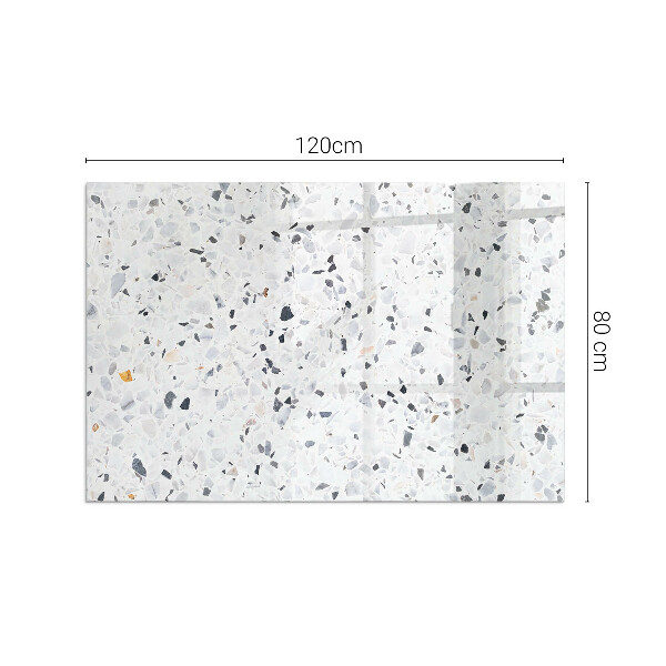 Rectangular glass hearth for log burner Stone pattern with particles