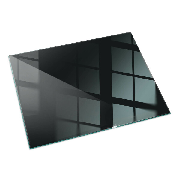 Rectangular glass hearth for log burner Colour Black
