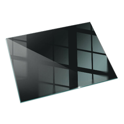 Rectangular glass hearth for log burner Colour Black