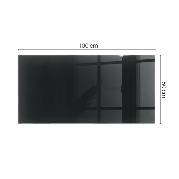 Rectangular glass hearth for log burner Colour Black