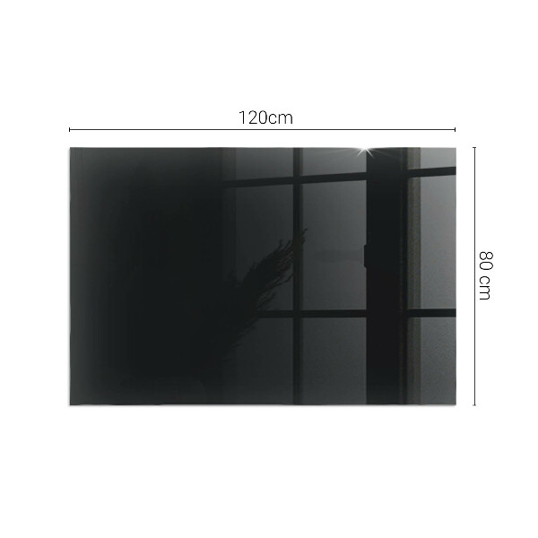 Rectangular glass hearth for log burner Colour Black