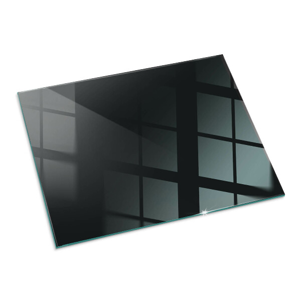 Rectangular glass hearth for log burner Colour Black