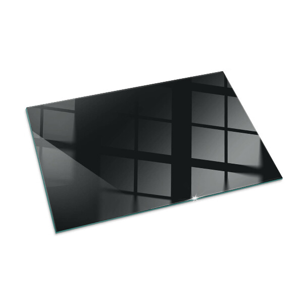 Rectangular glass hearth for log burner Colour Black