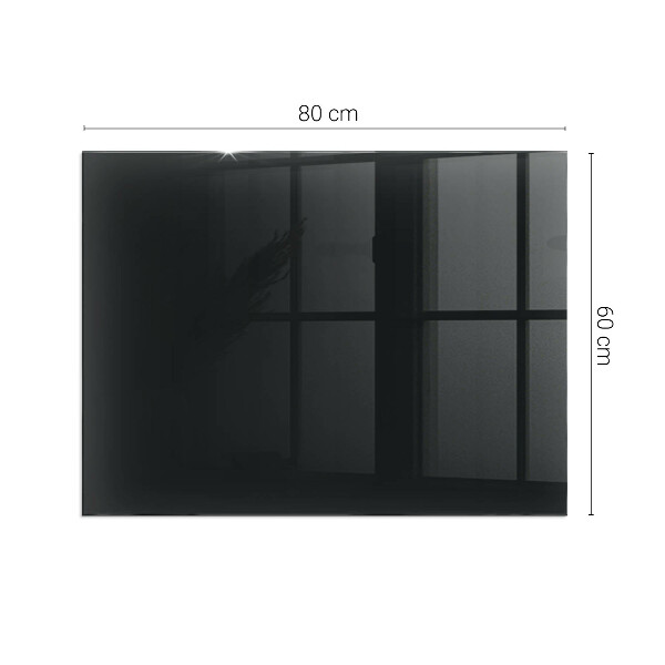 Rectangular glass hearth for log burner Colour Black