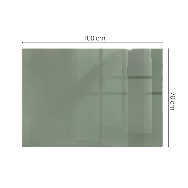 Rectangular glass hearth Olive colour