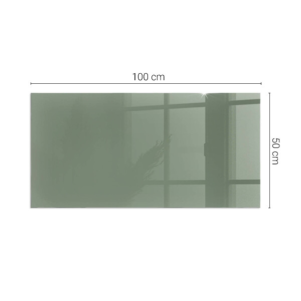 Rectangular glass hearth Olive colour