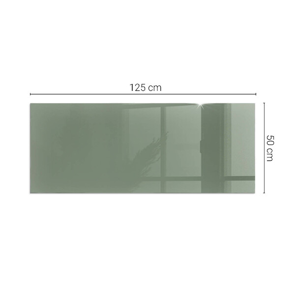 Rectangular glass hearth Olive colour