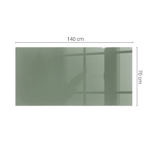 Rectangular glass hearth Olive colour
