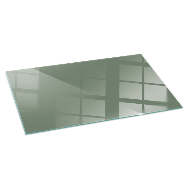 Rectangular glass hearth Olive colour