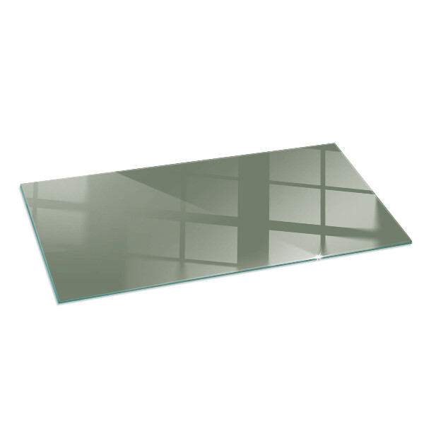 Rectangular glass hearth Olive colour
