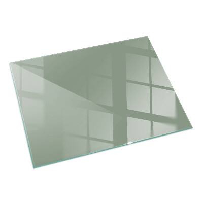 Rectangular glass hearth Grey-green colour