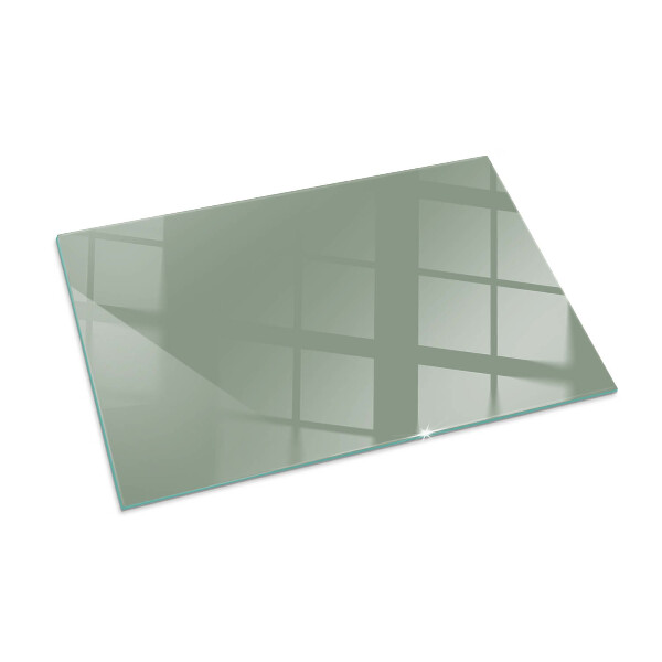 Rectangular glass hearth Grey-green colour