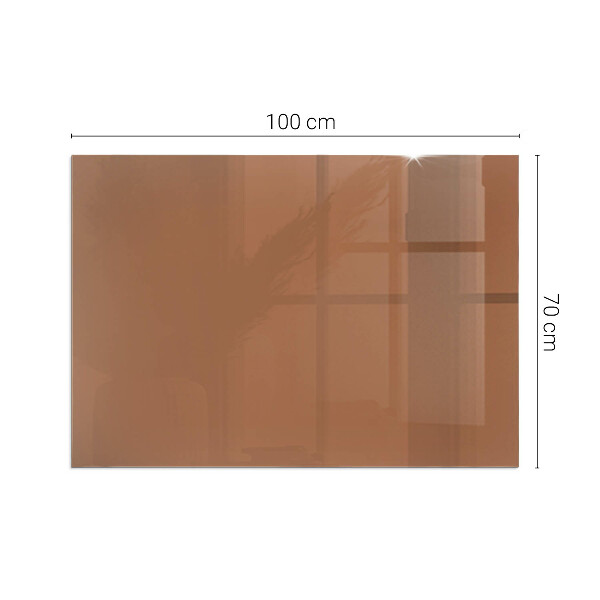 Rectangular glass hearth for log burner Colour Brown