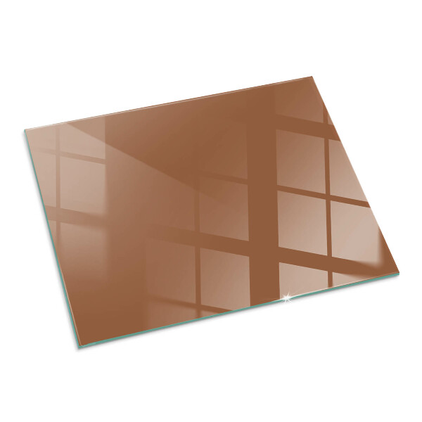 Rectangular glass hearth for log burner Colour Brown