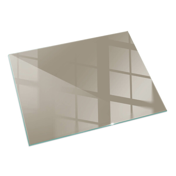 Rectangular glass hearth Colour Brown