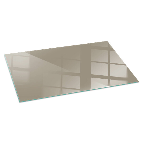 Rectangular glass hearth Colour Brown
