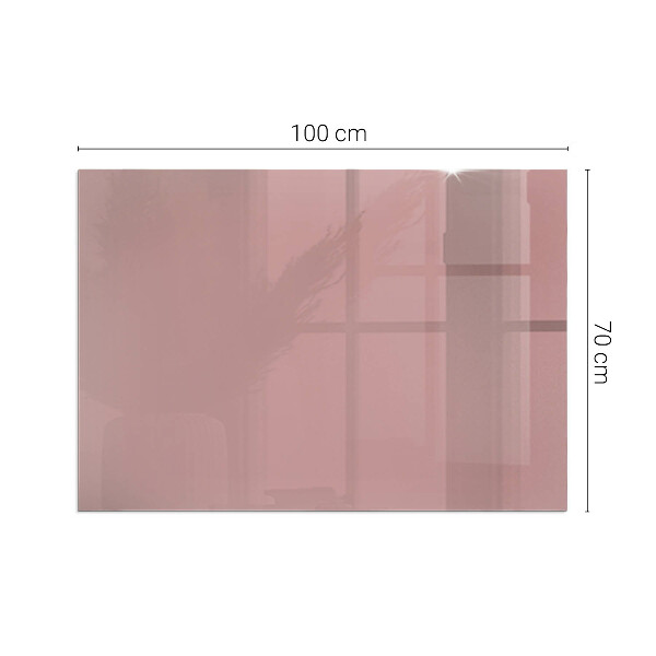 Rectangular glass hearth for log burner Colour Pink