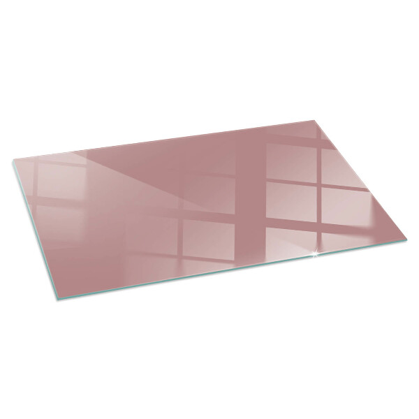 Rectangular glass hearth for log burner Colour Pink