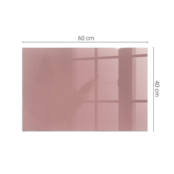 Rectangular glass hearth for log burner Colour Pink