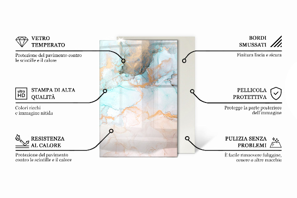 Rectangular glass hearth for wood stove Colour Brown