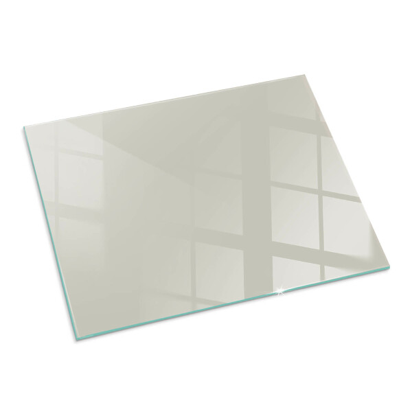 Rectangular glass hearth for log burner Light Cream Colour