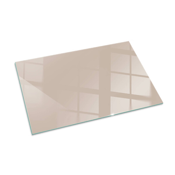 Rectangular glass hearth Colour Light Brown