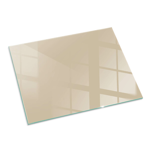 Rectangular glass hearth for wood stove Colour Beige