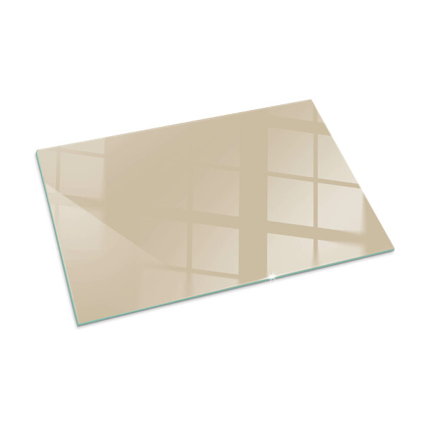 Rectangular glass hearth for wood stove Colour Beige