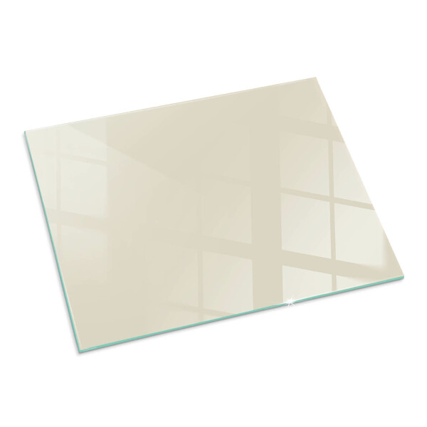 Rectangular glass hearth Colour Beige