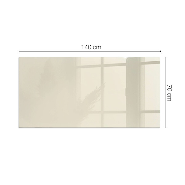 Rectangular glass hearth Colour Beige