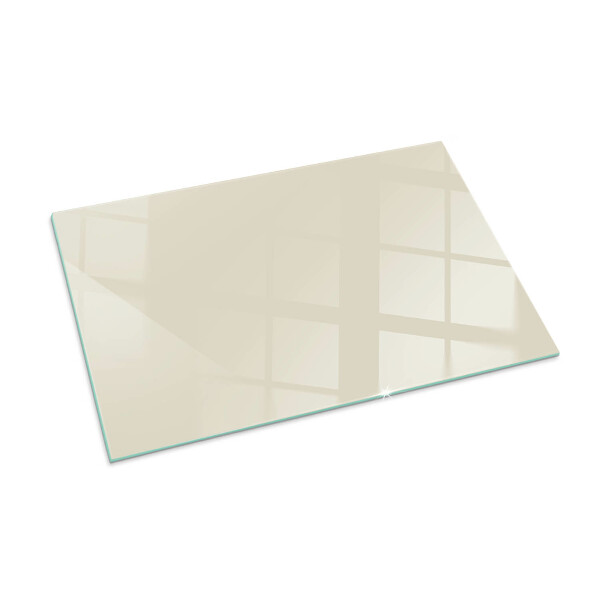 Rectangular glass hearth Colour Beige