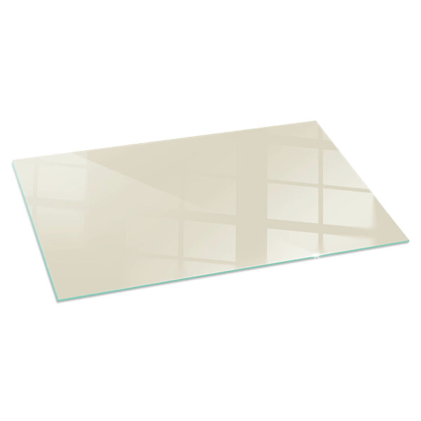 Rectangular glass hearth Colour Beige