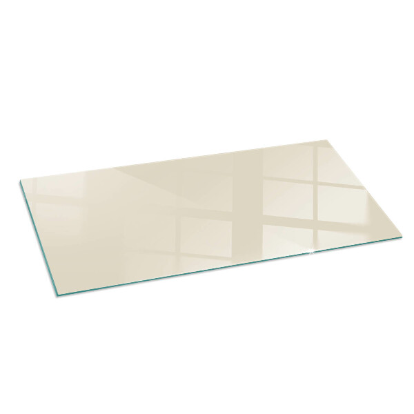 Rectangular glass hearth Colour Beige