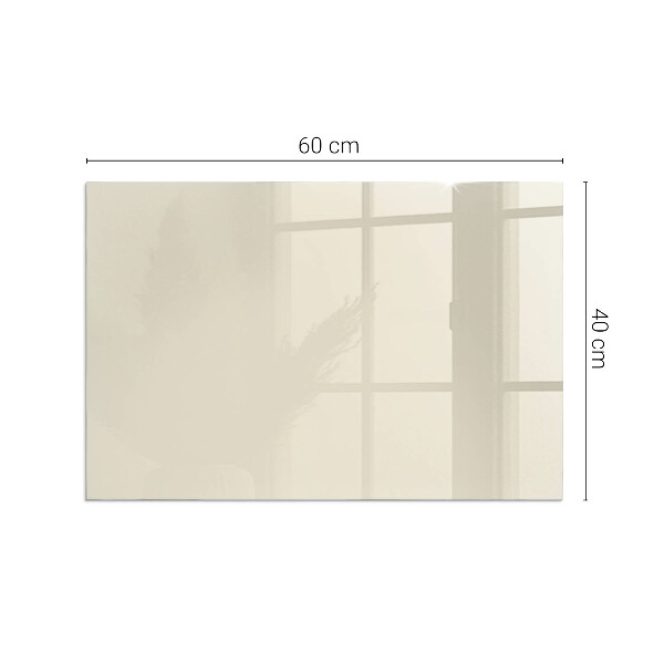 Rectangular glass hearth Colour Beige