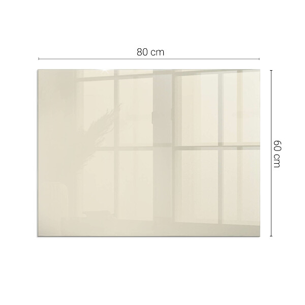 Rectangular glass hearth Colour Beige