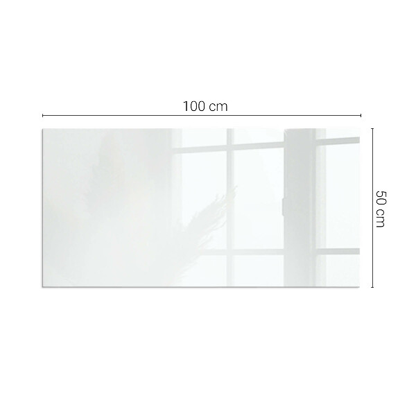 Rectangular glass hearth Colour White