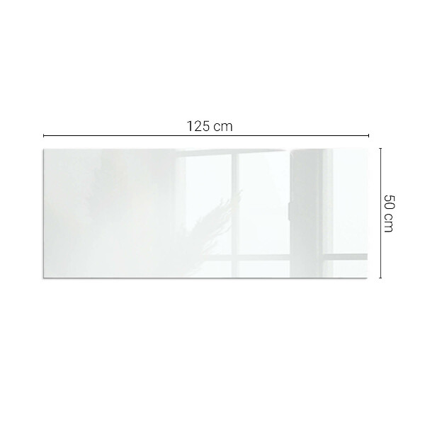 Rectangular glass hearth Colour White