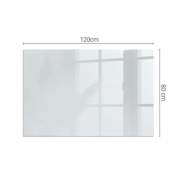 Rectangular glass hearth Colour White