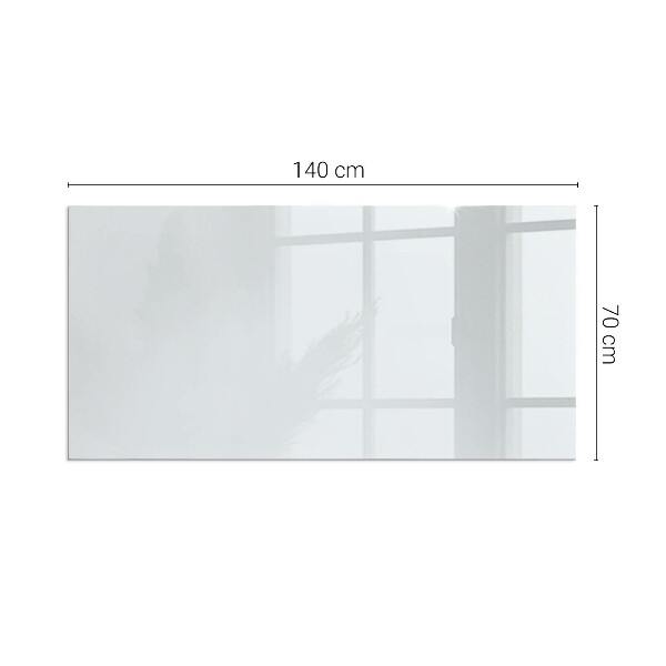 Rectangular glass hearth Colour White