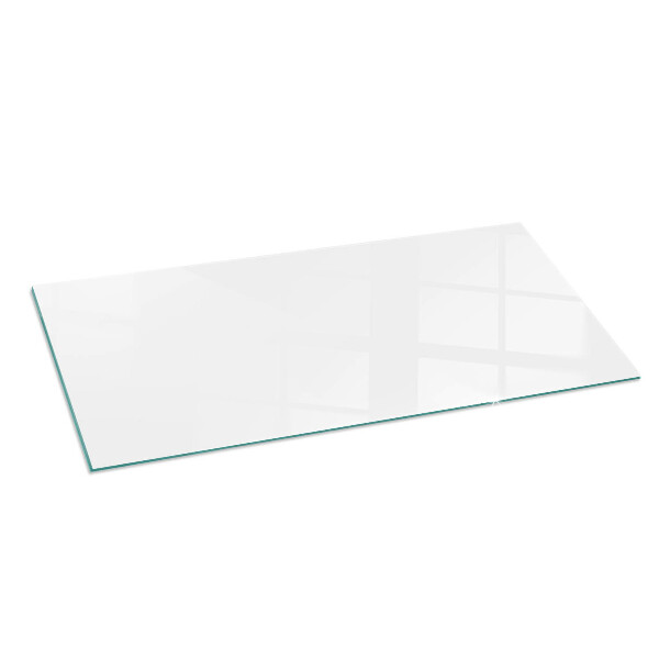 Rectangular glass hearth Colour White