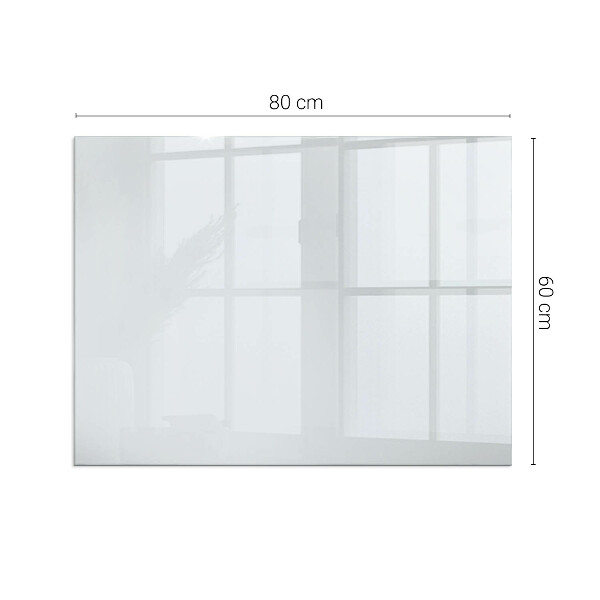 Rectangular glass hearth Colour White