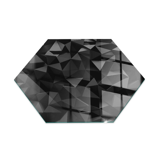 Hexagonal glass hearth pad Three-dimensional geometry