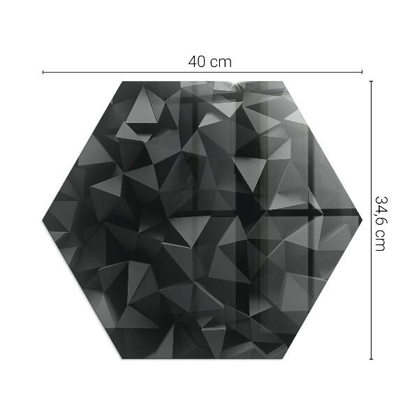 Hexagonal glass hearth pad Three-dimensional geometry