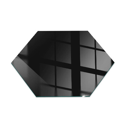 Hexagonal glass hearth pad Colour Black