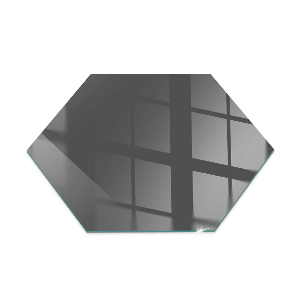 Hexagonal corner glass hearth Colour Grey-brown