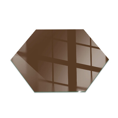 Hexagonal glass hearth pad Colour Brown