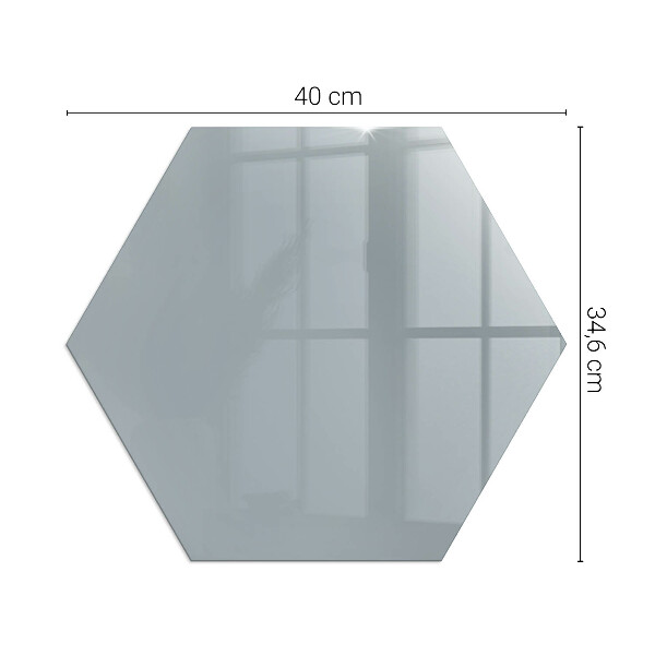 Hexagonal glass hearth for stove Colour Grey